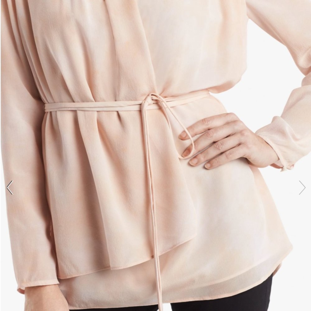 RARE Mm LaFleur Limited Edition - Silk Brushstroke Blush top -was NWT now 1*wear - Picture 5 of 11